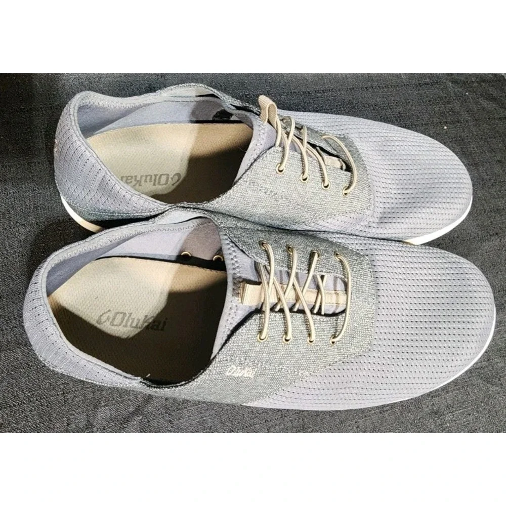Olukai Nohea Moku Shoes Mens Size 14 Grey‎ Slip On Boat Beach Casual Sneakers